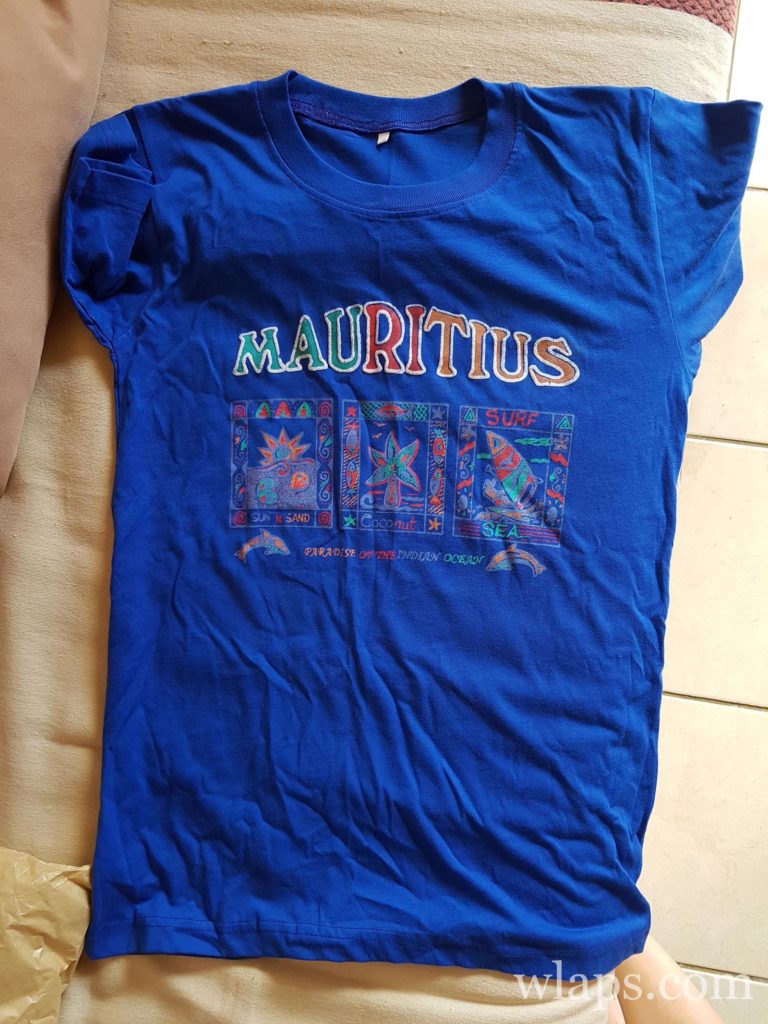tee shirt mauritius en souvenir de l'ile Maurice