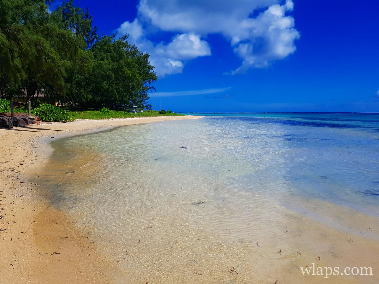 couleur de l'eau à La plage de Bains Bœufs à l'île Maurice
