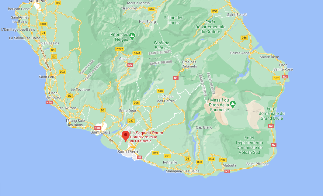 carte pour aller à la Visite de la distillerie Isautier à La Réunion