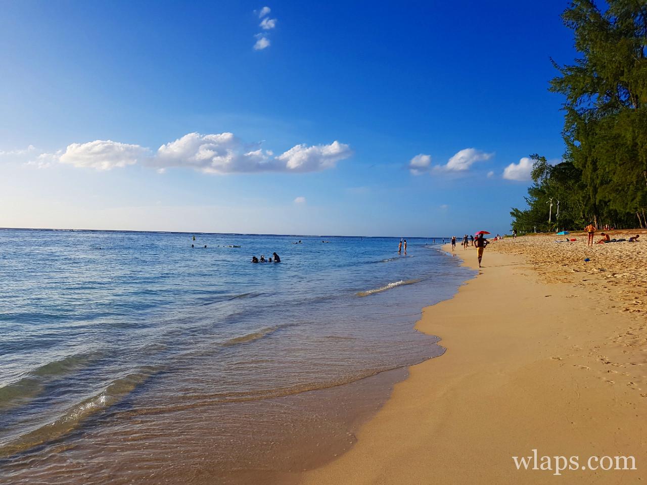 La plage de Flic en Flac à l'île Maurice