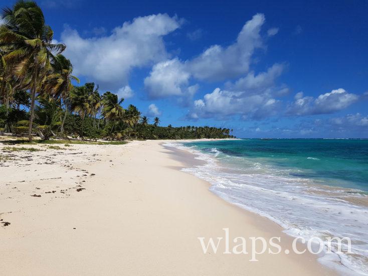 la plage de la Feuillère à Marie Galante à Noel