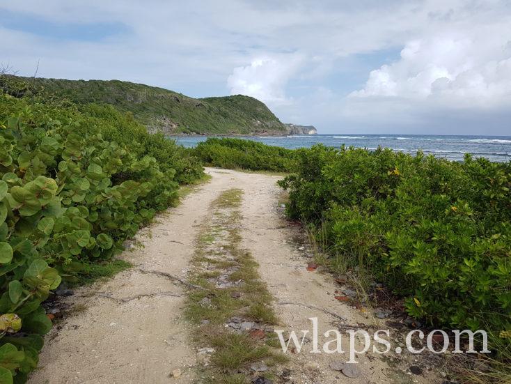 depuis l'Anse Sainte Marguerite sur la piste
