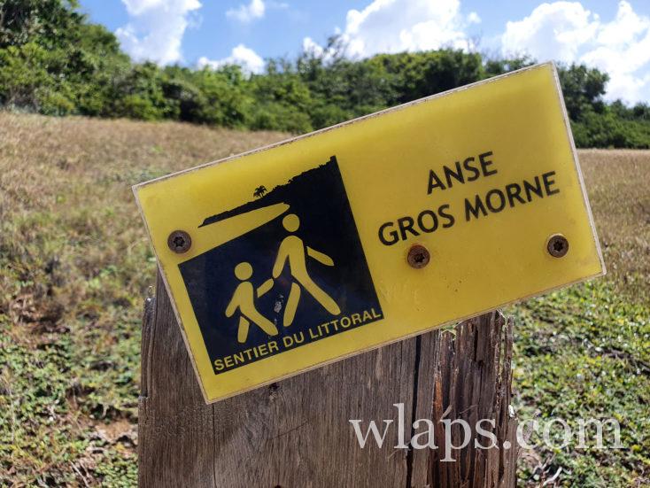 panneau du sentier du littoral de Guadeloupe
