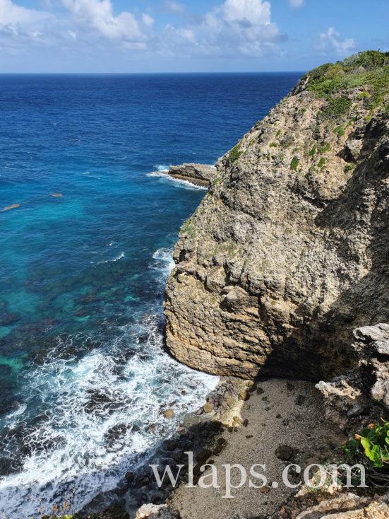 le bas de l'anse depuis le bord de la falaise