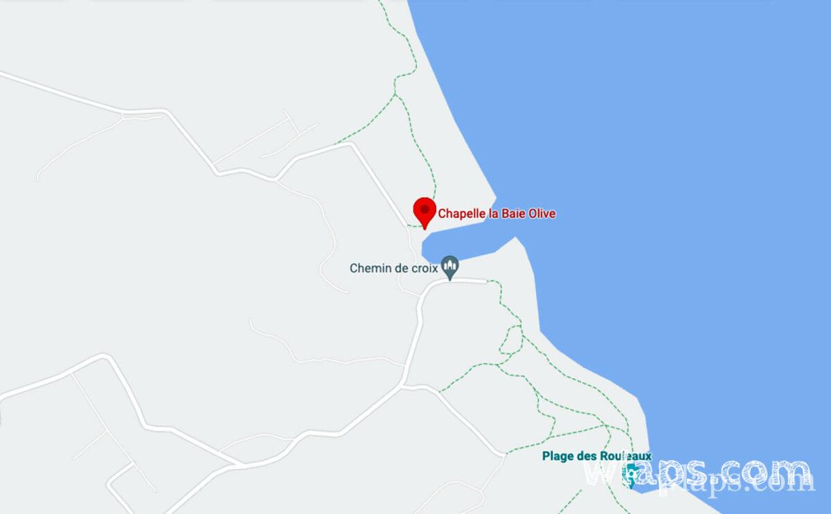 carte de la chapelle de la Baie Olive