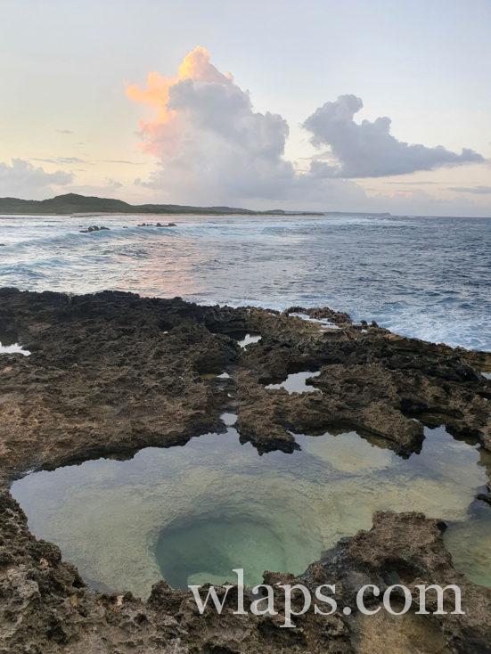 mer le soir en guadeloupe