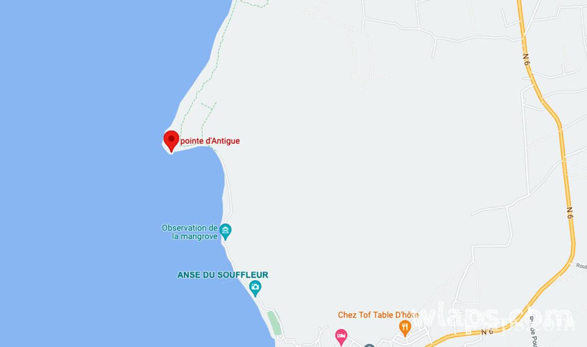 Pointe d'Antigue en Grande Terre sur la Guadeloupe
