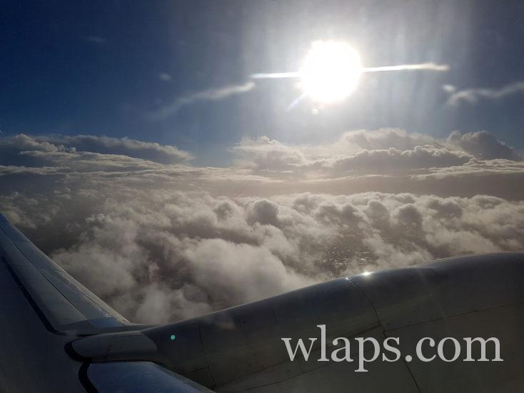 à bord de l'avion pour aller à Bora Bora