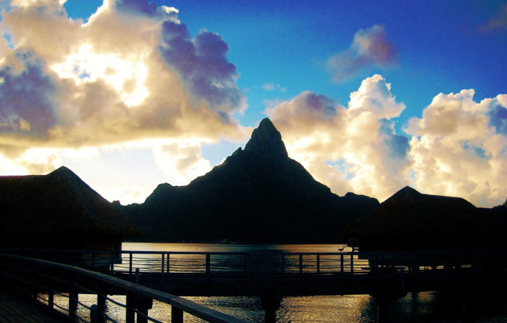 coucher de soleil à Bora Bora