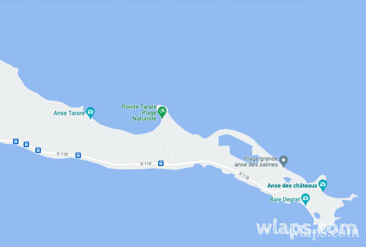 carte de la Pointe Tarare