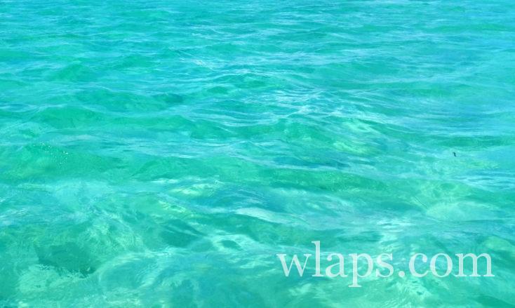 couleur de l'eau à Bora Bora