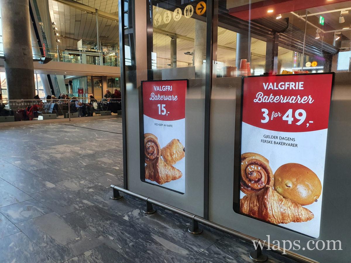 Manger dans l'aéroport d'Oslo