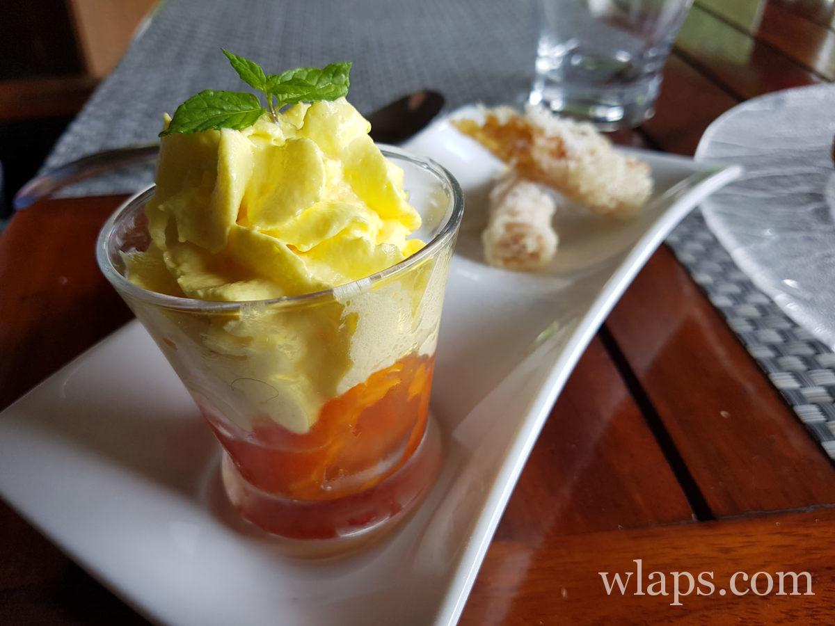 dessert au restaurant La Table du Château - Domaine de Labourdonnais à l'île Maurice