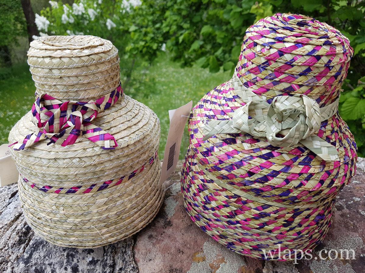 Mes souvenirs de l'île Rodrigues notamment des paniers tressés en vacoas