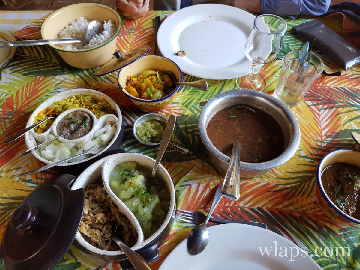 plats au restaurant l'Escale Créole à l'île Maurice