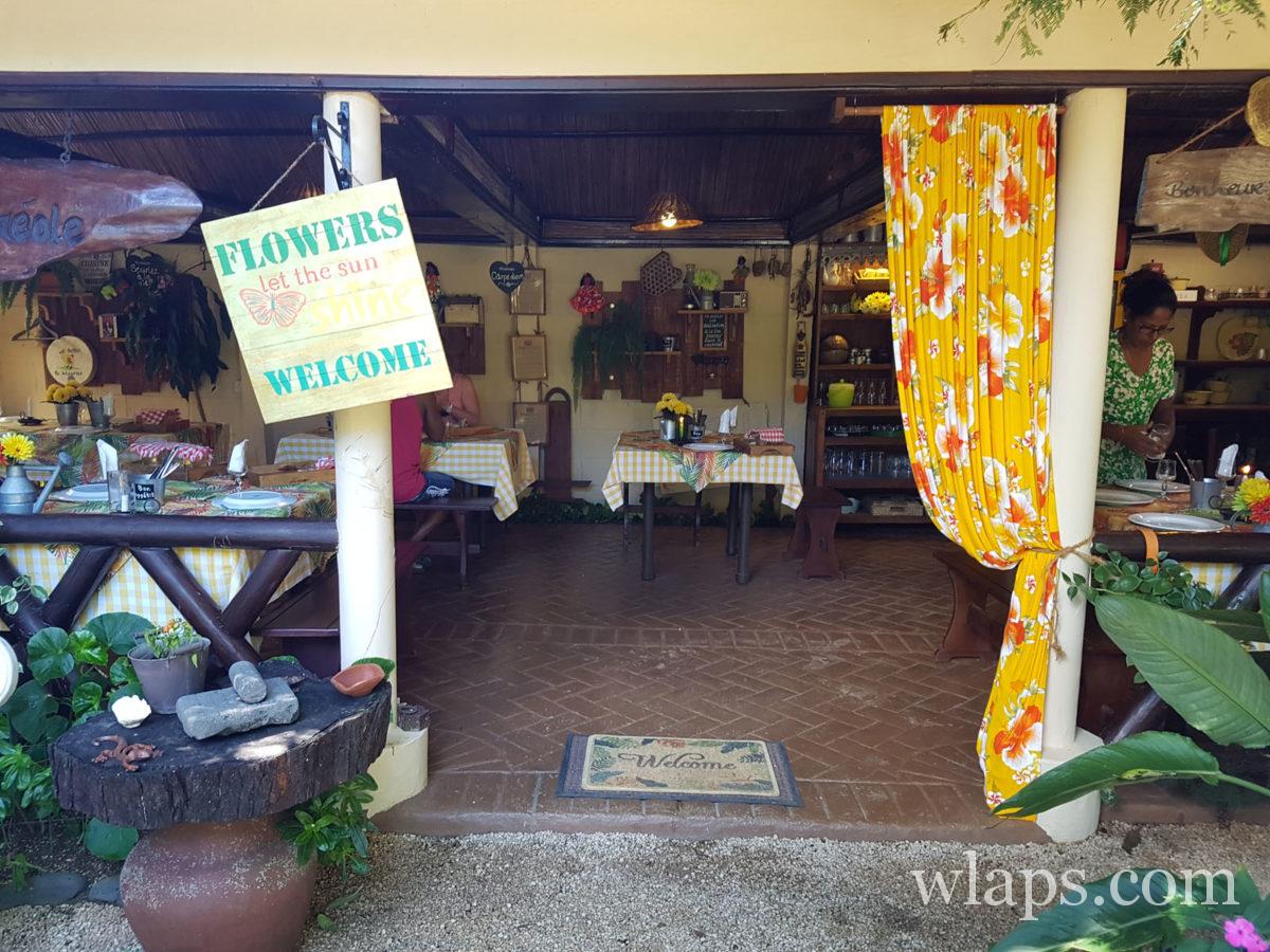 décoration au restaurant l'Escale Créole à l'île Maurice
