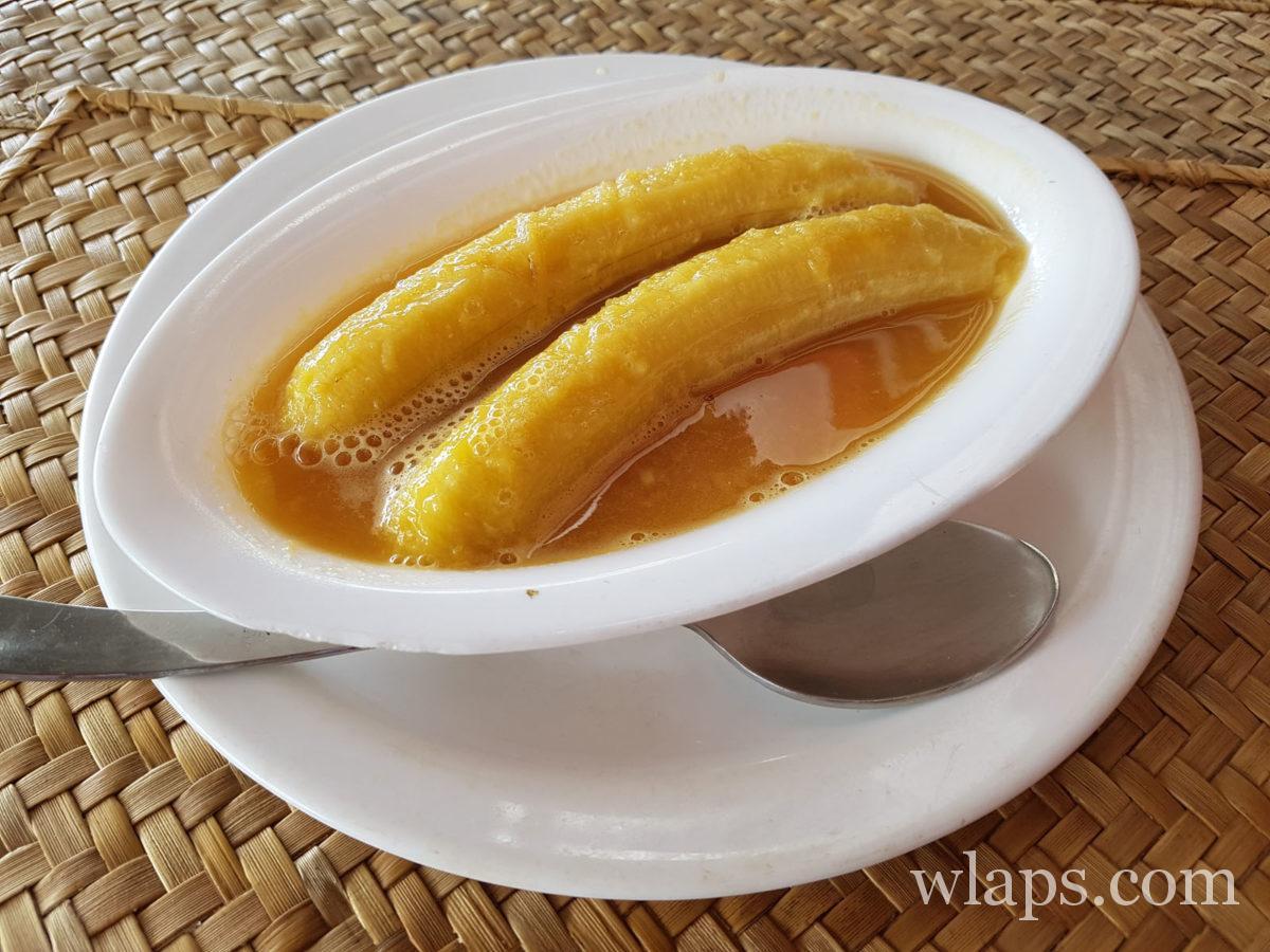 banane flambée au Restaurant Aux 2 frères à l'île Rodrigues