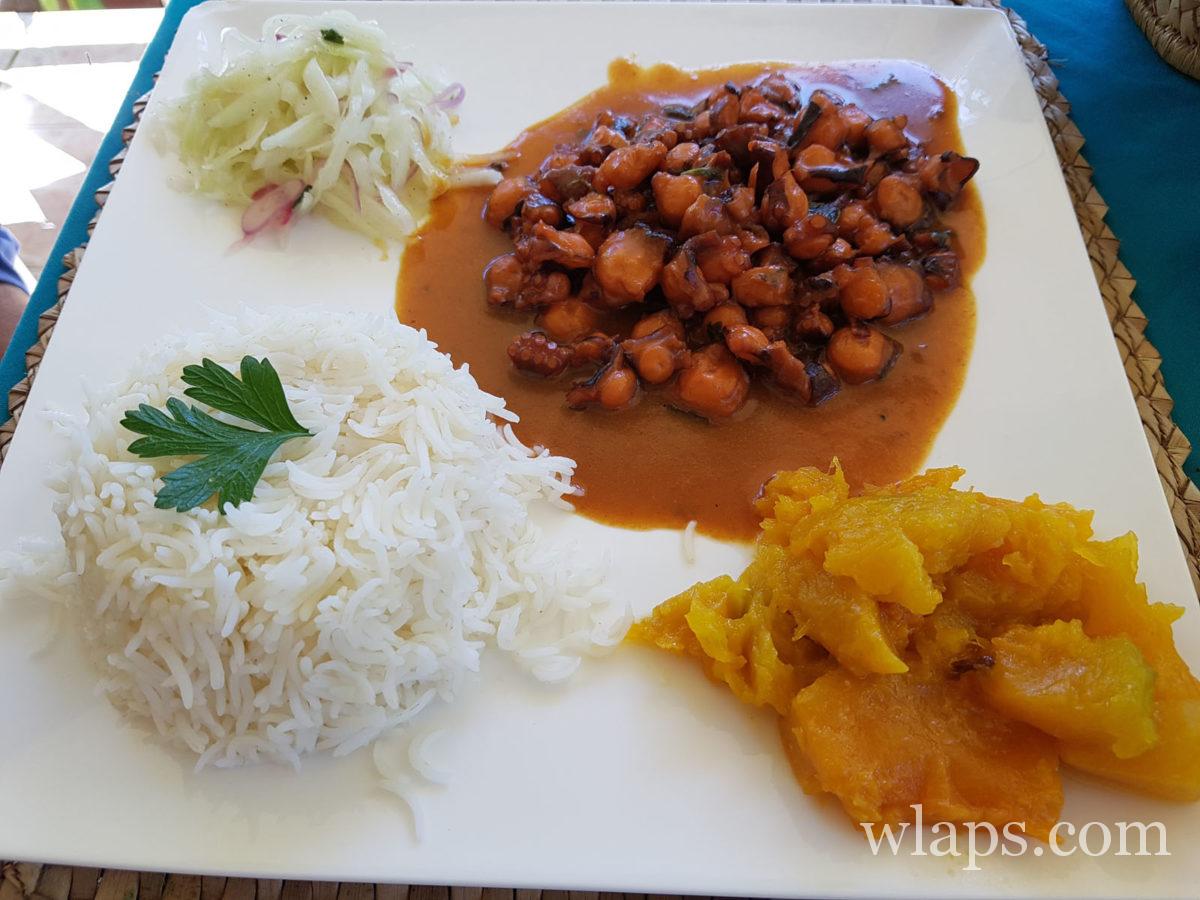 plats au Restaurant Chez Madame La Rose (Dolly) à l'île Rodrigues