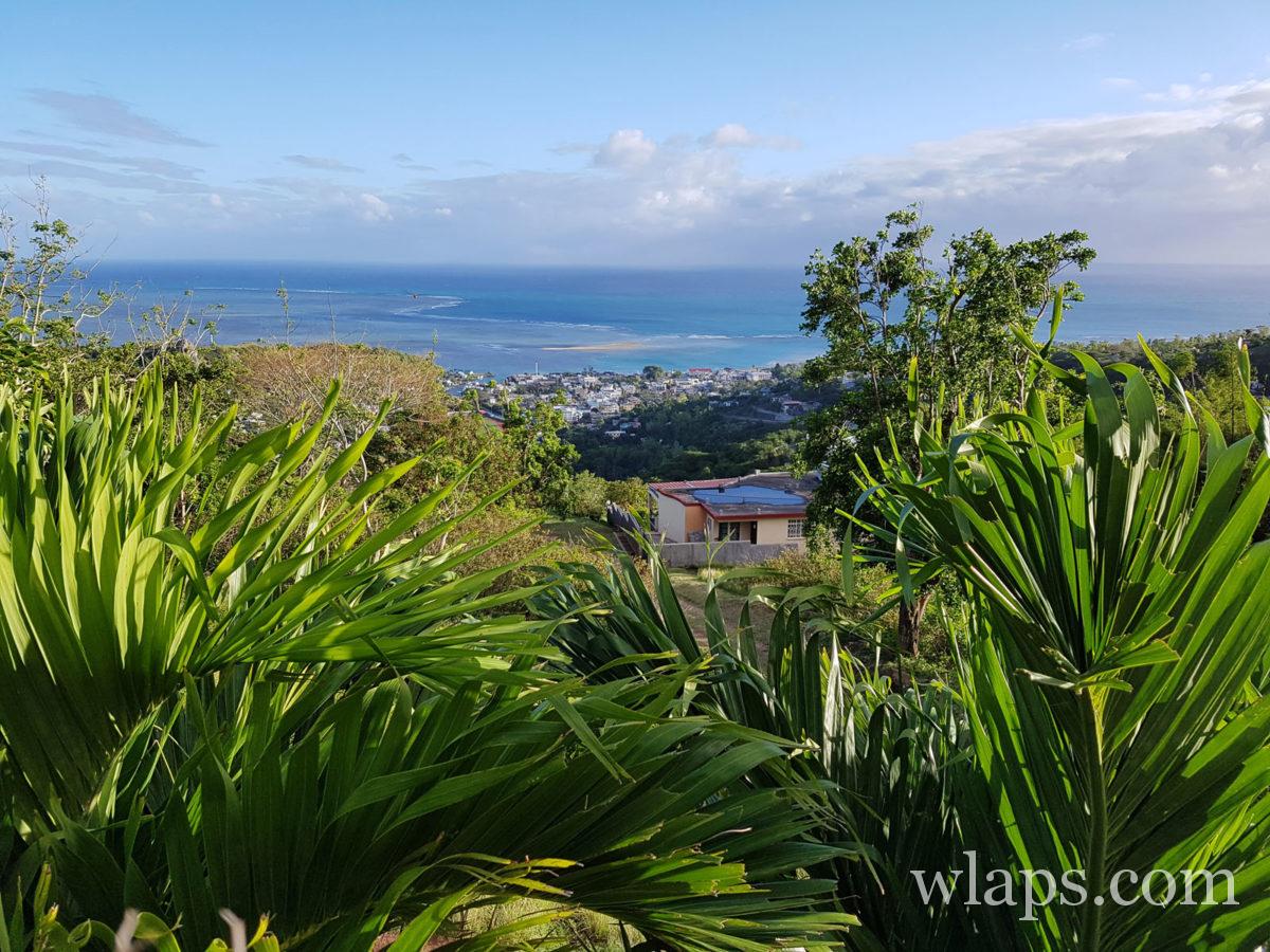 Depuis les hauteurs de l'île Rodrigues