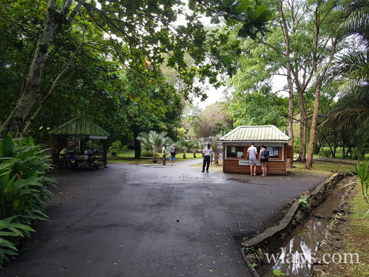 entrée du jardin botanique de pamplemousses à l'île Maurice