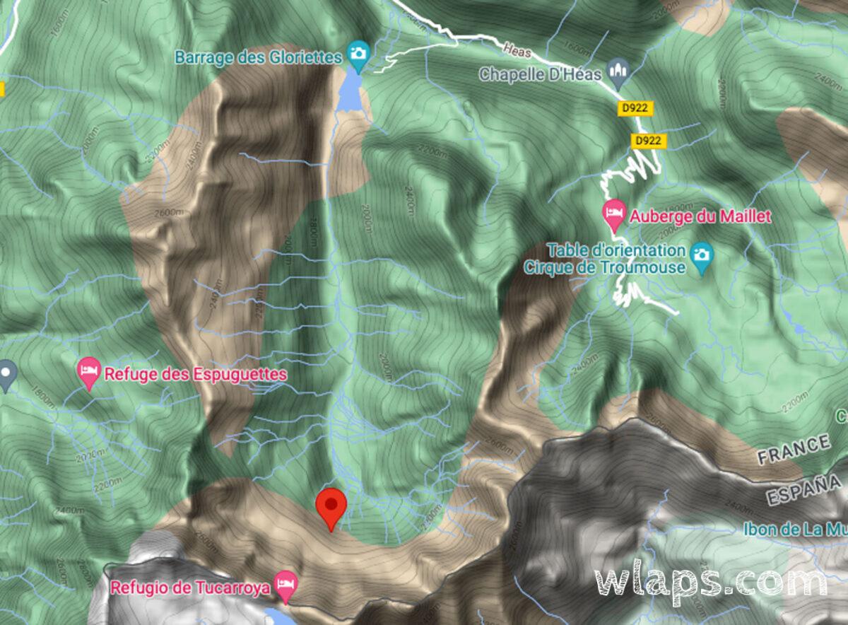 Carte maps du Cirque d'Estaubé