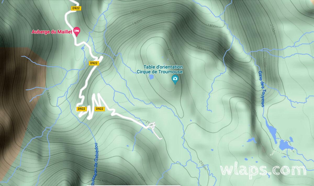 Carte maps du Cirque de Troumouse