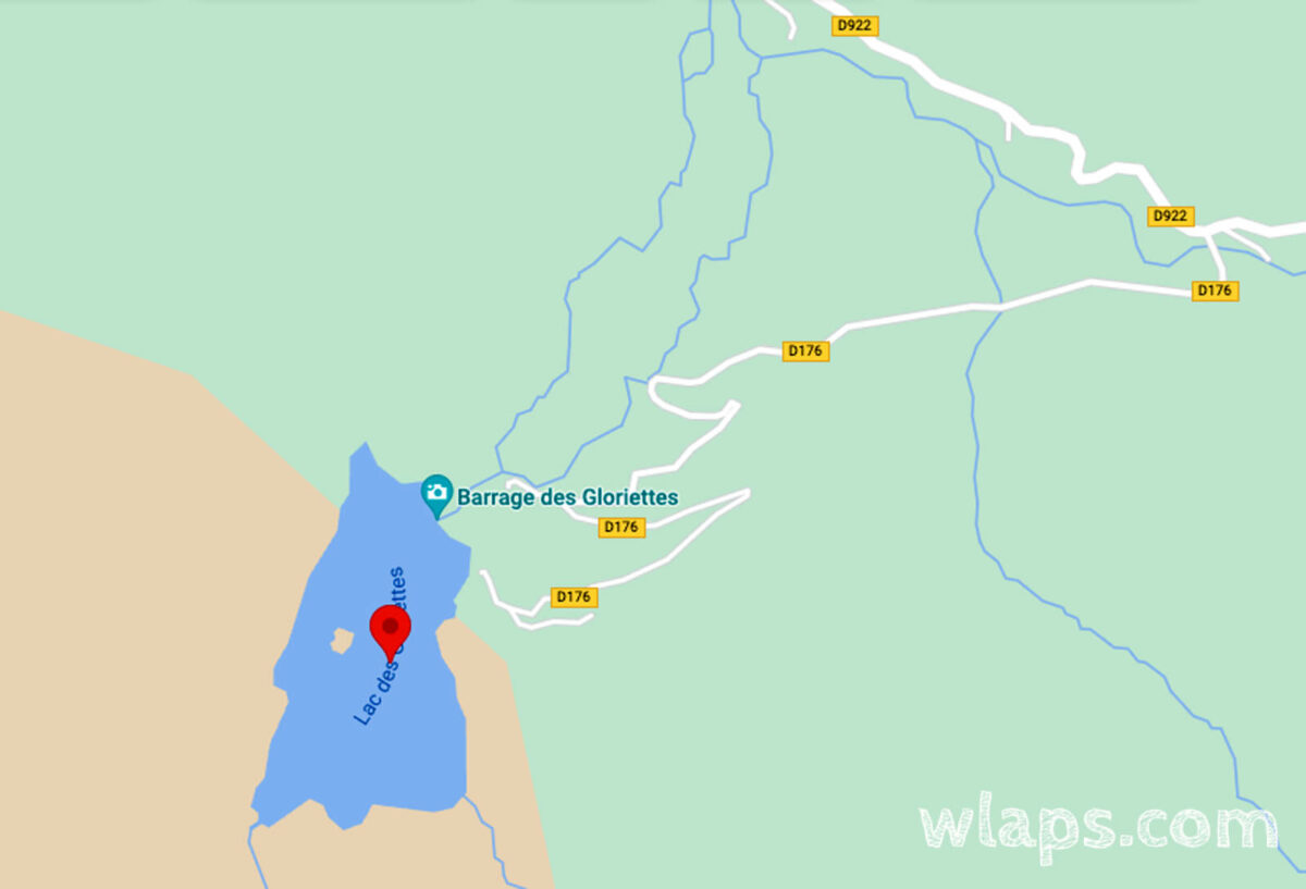 Carte maps du lac des Gloriettes