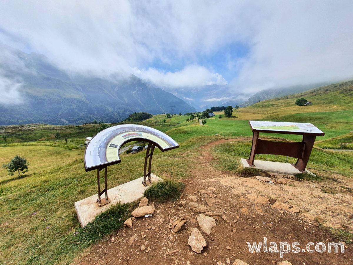 Vue (bouchée) depuis la table d'orientation, en direction de Gavarnie