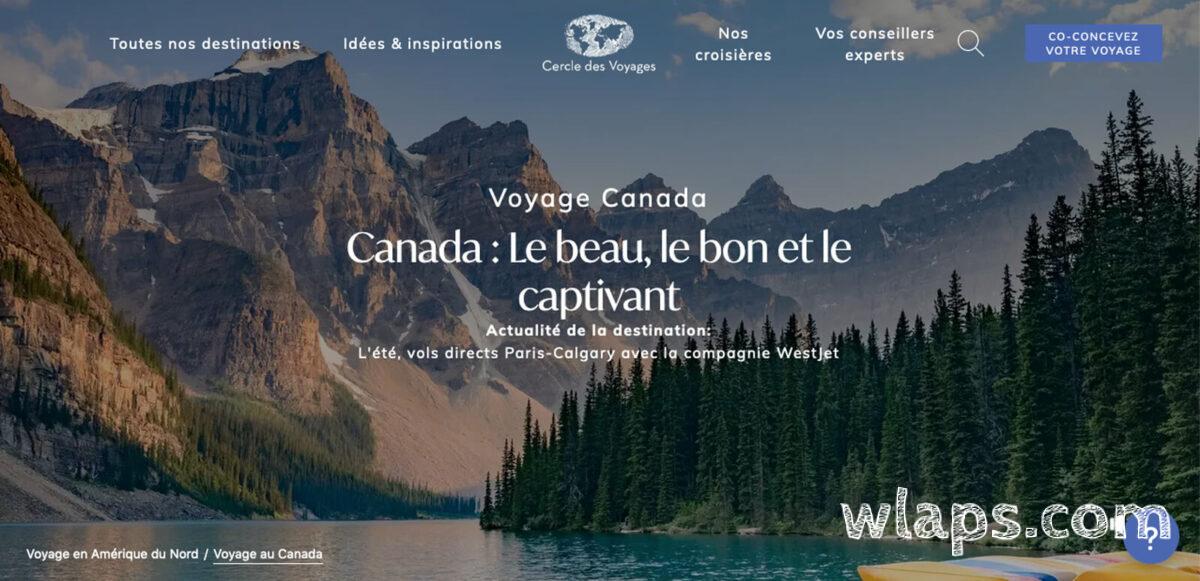 voyage au Canada avec le Cercle des Voyages