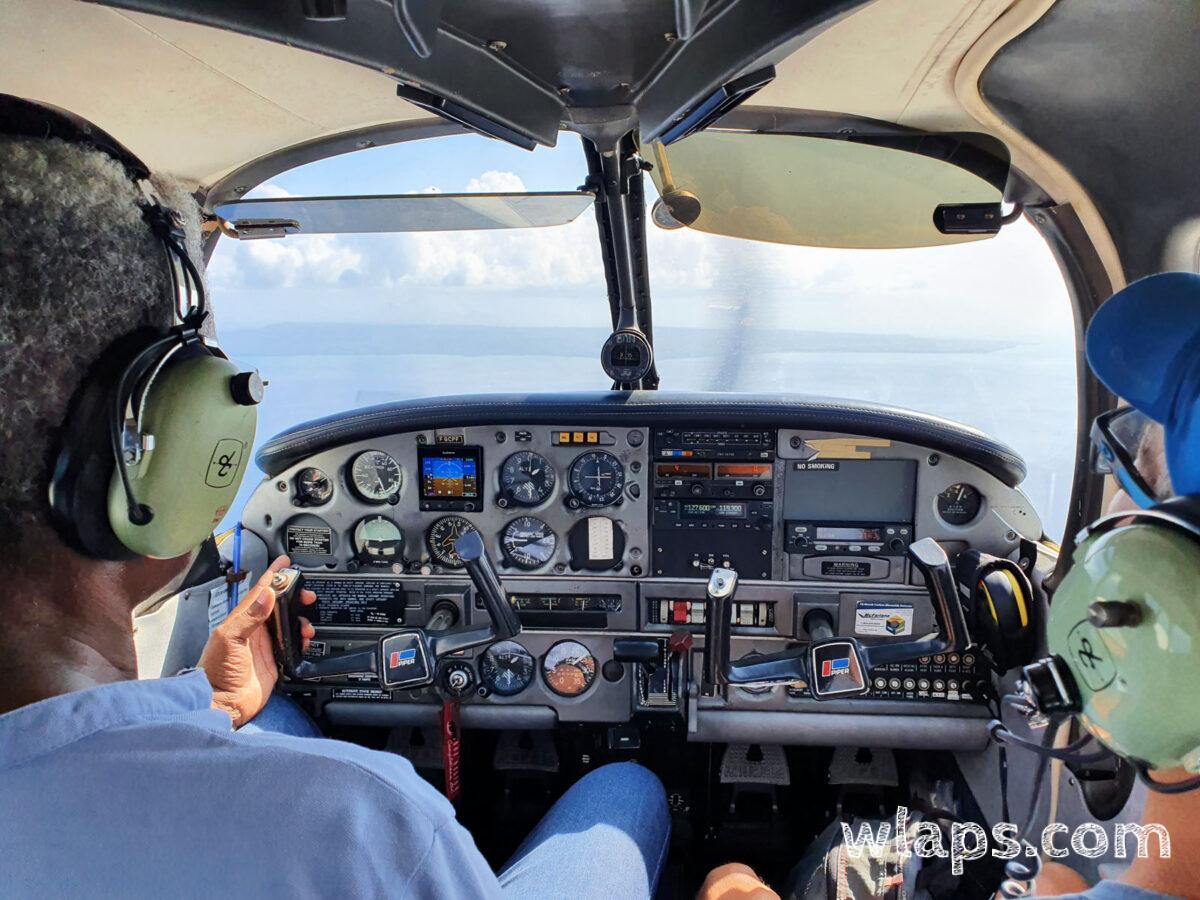 Notre vol en avion privé pour aller sur l'île de la Dominique