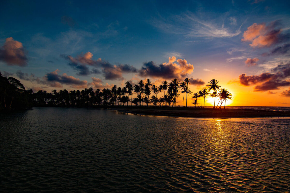 Coucher de soleil sur l'île