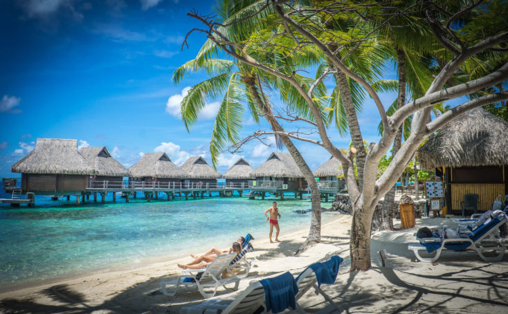 plage de l'hôtel à Bora Bora